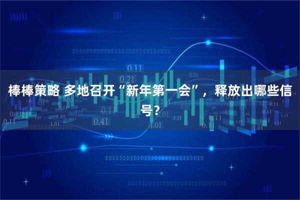 棒棒策略 多地召开“新年第一会”，释放出哪些信号？